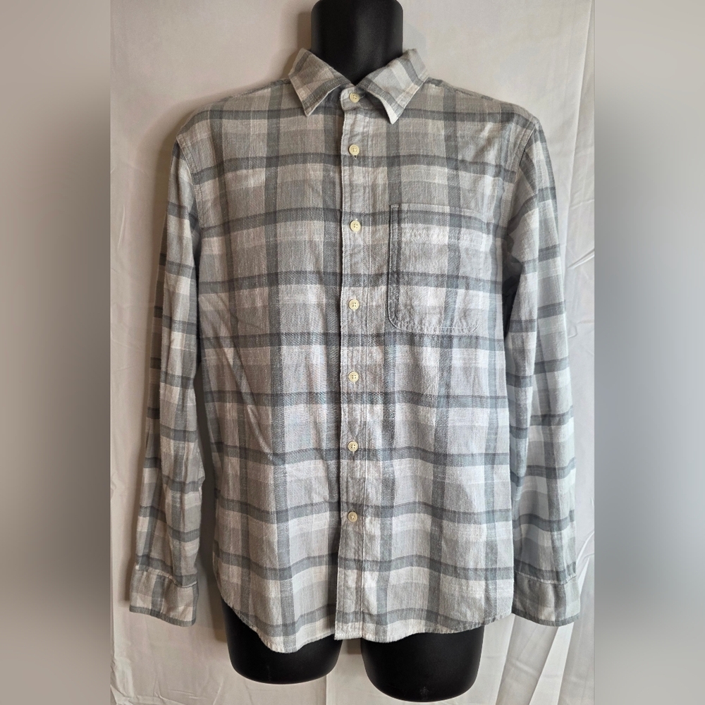 American Eagle AE Gray Plaid Men's Shirt Super Soft Size Small P-2699